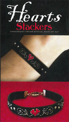 click here to view larger image of Hearts Wristband Stacker Kit (counted cross stitch kit)