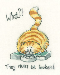 click here to view larger image of What? - Cats Rule (Evenweave Kit) (counted cross stitch kit)