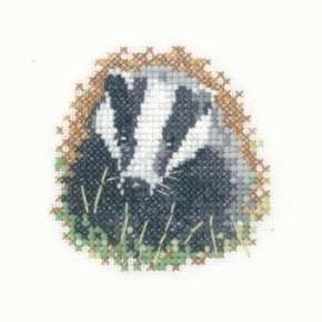 click here to view larger image of Badger Little Friends (counted cross stitch kit)