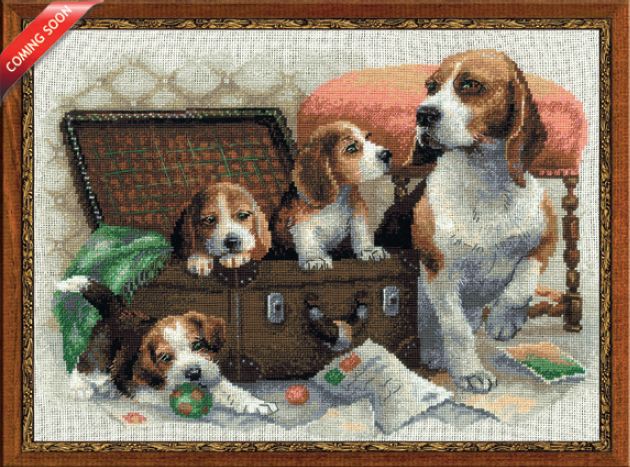 click here to view larger image of Canine Family (counted cross stitch kit)