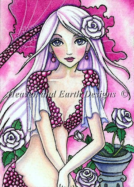 click here to view larger image of Sweet Pink Mermaid - Quick Stitch (chart)