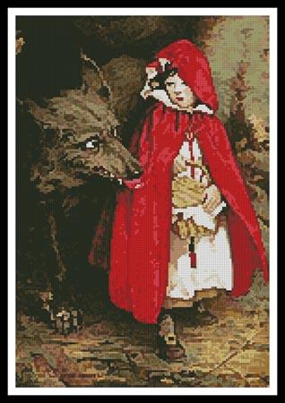 click here to view larger image of Red Riding Hood and Wolf  (Jessie Willcox Smith) (chart)