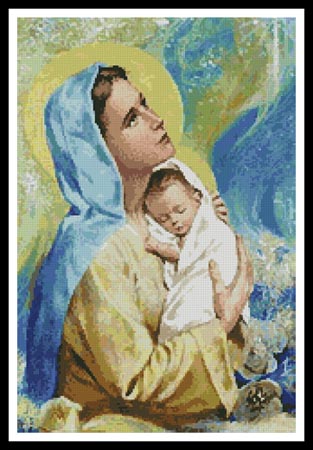 click here to view larger image of Mary and Baby Jesus (chart)