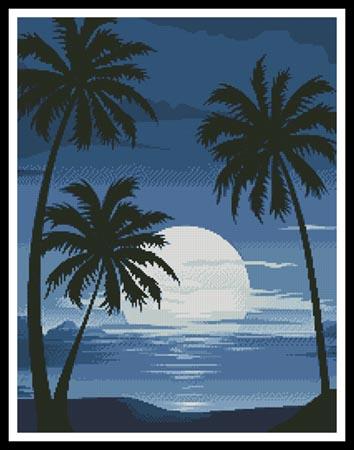 click here to view larger image of Moonlight with Palm Trees (chart)