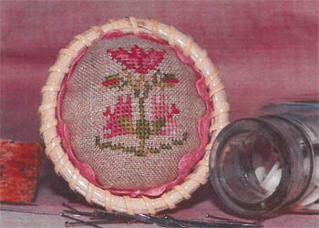 click here to view larger image of Flower Pincushion Topper (w/rick rack) (chart)