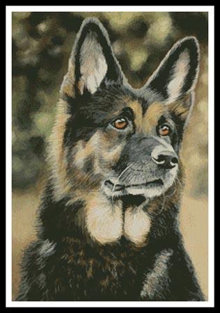 click here to view larger image of German Shepherd Painting  (Helen Chugg) (chart)