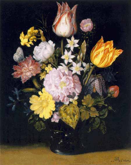 click here to view larger image of Flowers in a Glass Vase (w/o fly) - Ambrosius Bosschaert (chart)