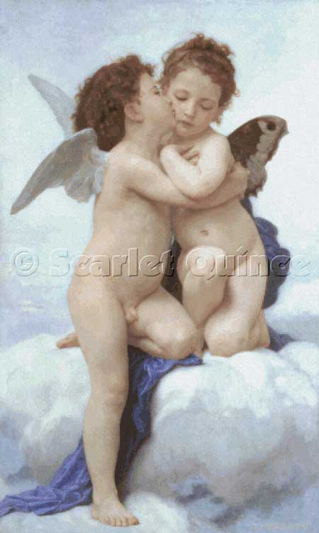 click here to view larger image of Cupid and Psyche as Children - William Bouguereau (chart)