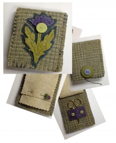 click here to view larger image of Thistle Sewing Wallet Kit (counted cross stitch kit)