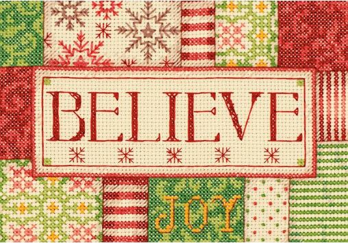 click here to view larger image of Believe (counted cross stitch kit)