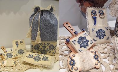 click here to view larger image of Blue Elegance Sewing Bag ()
