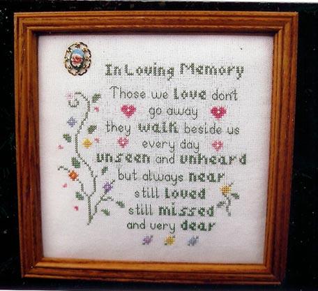 click here to view larger image of In Loving Memory (chart)