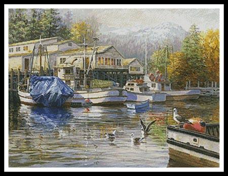 click here to view larger image of Gulls at the Marina (Nicky Boehme) (chart)