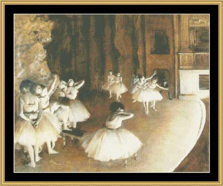 click here to view larger image of Ballet Rehearsal on Stage - Great Masters Collection (chart)