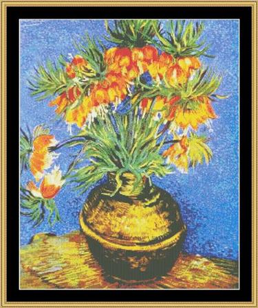 click here to view larger image of Crown Fritillaria in Copper - Great Masters Collection (chart)