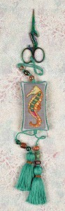 click here to view larger image of Seahorse Scissors Fob (counted cross stitch kit)