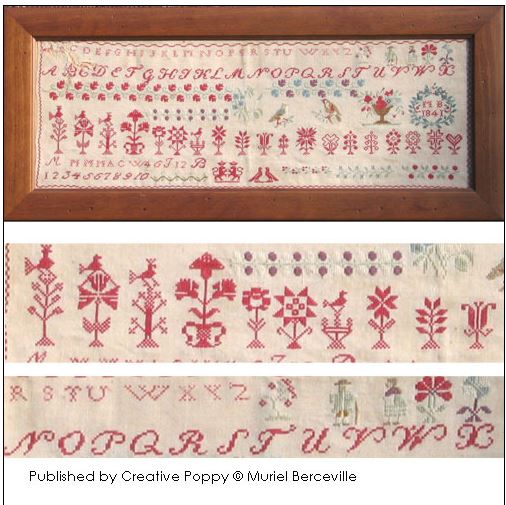 click here to view larger image of Reproduction Sampler MB1841 (chart)
