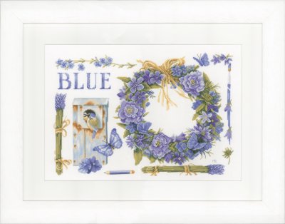 click here to view larger image of Lavender Wreath - Marjolein Bastin Collection (14ct) (counted cross stitch kit)