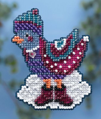 click here to view larger image of Winter Bird - Seasonal Ornament / Pin Kit (counted cross stitch kit)
