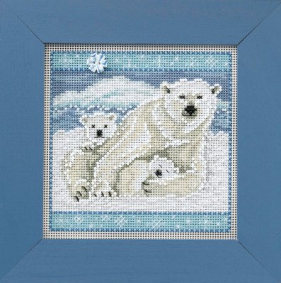 click here to view larger image of Polar Bears (counted cross stitch kit)