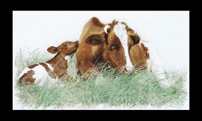click here to view larger image of Red Cow - Aida (counted cross stitch kit)