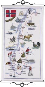 click here to view larger image of Map of Norway (counted cross stitch kit)