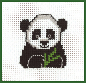 click here to view larger image of Panda - My First Kit (counted cross stitch kit)