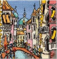click here to view larger image of Mini Venice Bridge I (Aida) (counted cross stitch kit)