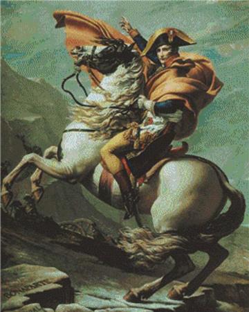 click here to view larger image of Napoleon Crossing the Alps at the St Bernard Pass, 20th May 1800  (Jacques-Louis David) (chart)
