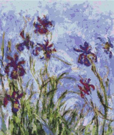 click here to view larger image of Irises (Claude Monet) (chart)