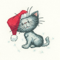 click here to view larger image of Santa Paws - Cats Rule (27ct) (counted cross stitch kit)