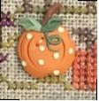 click here to view larger image of Polka Dot Pumpkin Button (buttons)
