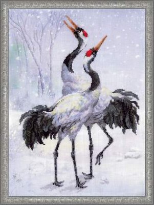 click here to view larger image of Cranes (counted cross stitch kit)