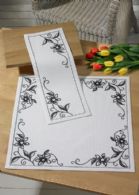 click here to view larger image of Vanilla Orchid Table Runner (Top) (counted cross stitch kit)