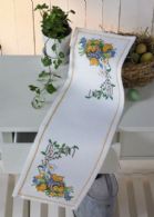 click here to view larger image of Chicken in a Basket Table Runner (counted cross stitch kit)