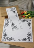 click here to view larger image of Vanilla Orchid Table Cloth (bottom) (counted cross stitch kit)