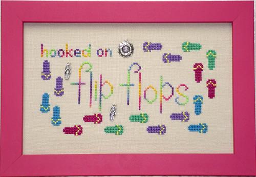 click here to view larger image of Hooked On Flip Flops (chart with charms/buttons)