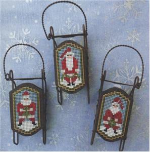click here to view larger image of Santa Folk - Sled Ornaments (chart)