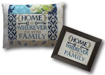 click here to view larger image of Home is Wherever I'm With Family - September Words of Wisdom (counted cross stitch kit)