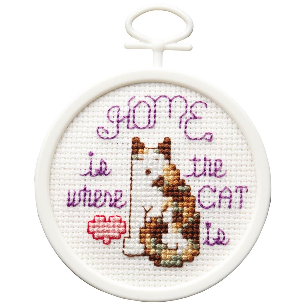 click here to view larger image of Home Is Where the Cat Is - Mini kit (counted cross stitch kit)