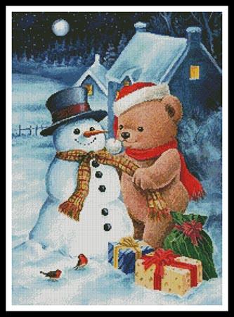click here to view larger image of Teddy and Snowman  (Isabella Angelini) (chart)