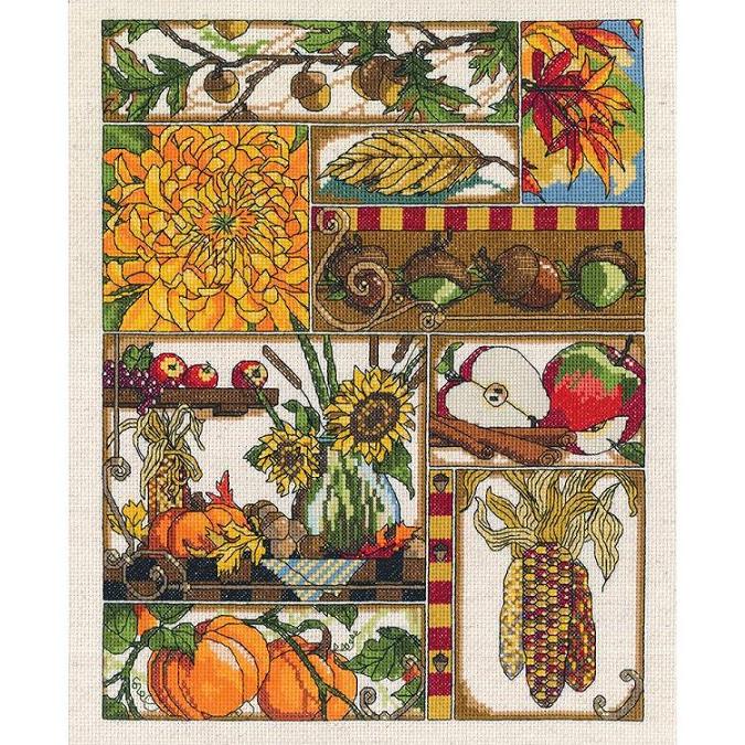 click here to view larger image of Autumn Montage (counted cross stitch kit)