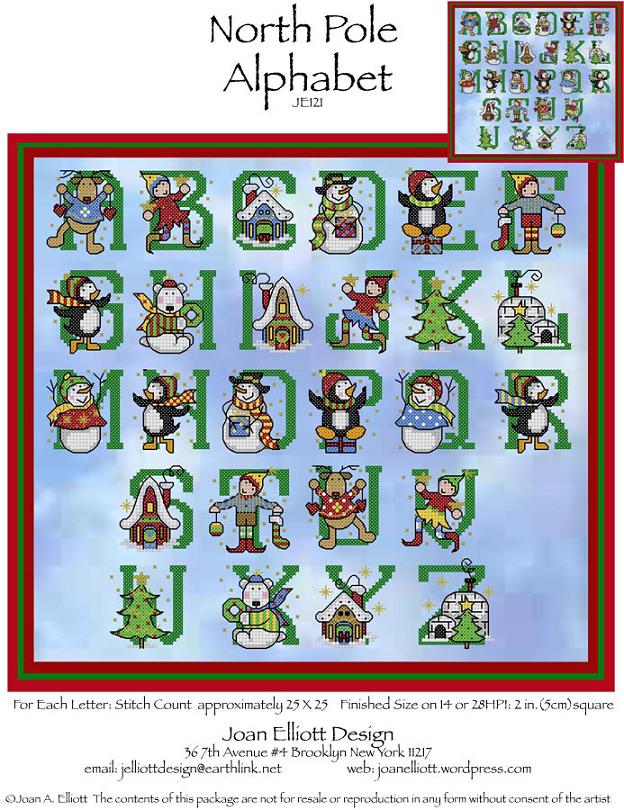 click here to view larger image of North Pole Alphabet (chart)