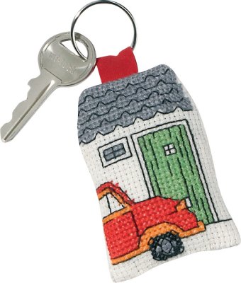 click here to view larger image of Red Citroen Keyring (counted cross stitch kit)