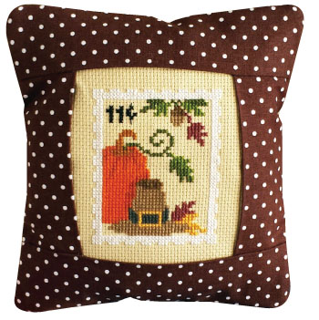 click here to view larger image of November Special Delivery - 11 cent stamp (Linen) (counted cross stitch kit)