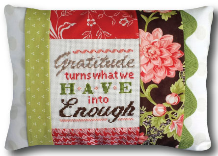 click here to view larger image of Gratitude is Enough (counted cross stitch kit)