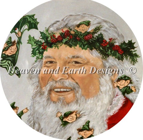 click here to view larger image of Ornament Santa and His Elves (chart)
