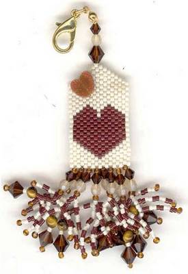 click here to view larger image of Chocolate Covered Hearts Fob (bead kit)