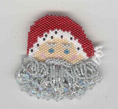click here to view larger image of Jojos Santa Pin (bead kit)