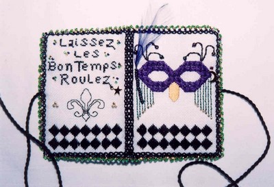 click here to view larger image of Mardi Gras Needle Book (counted cross stitch kit)